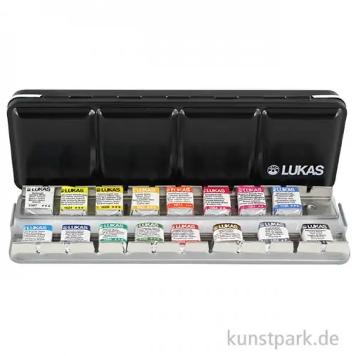 Top-Seller Lukas 1862 Aquarell Metallkasten mit 16 halben Näpfchen