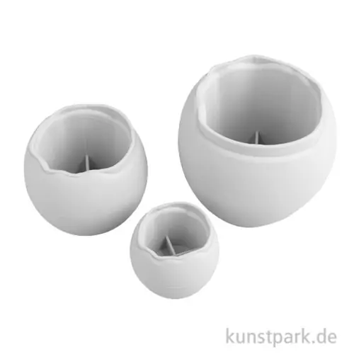 Silikon Gießformen Set - Vasen Wellenrand, 3-teilig, 5-9,5 cm Top-Preis