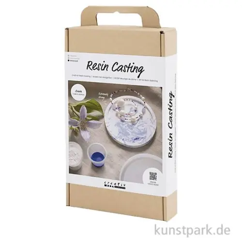 Gleich Bestellen DIY Set - Tablett Gießen mit Marmorierung, Blau, Weiß