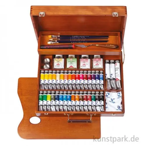 Talens VAN GOGH Ölfarbe Malkasten Superior mit 34 Farben und viel Zubehör Schneller Versand