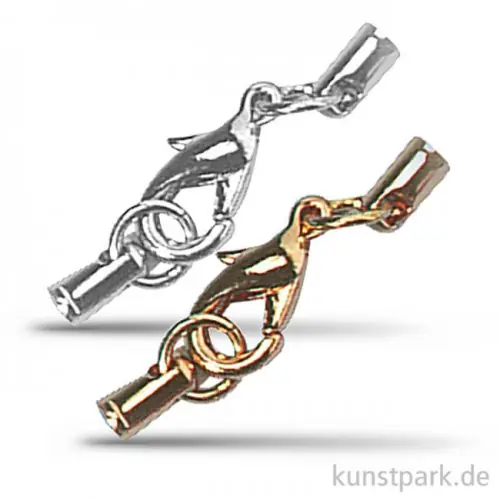 Abverkauf Schmuckverschluss montiert mit Karabiner, 1,9 mm, 1 Stück