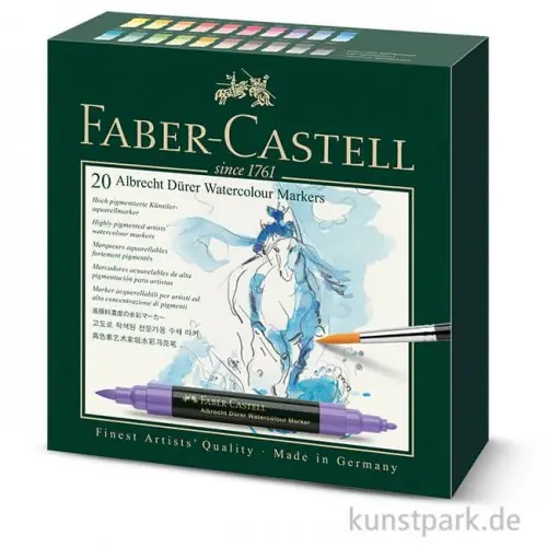 Faber-Castell ALBRECHT DÜRER, 20 Aquarellmarker im Etui Exklusiv