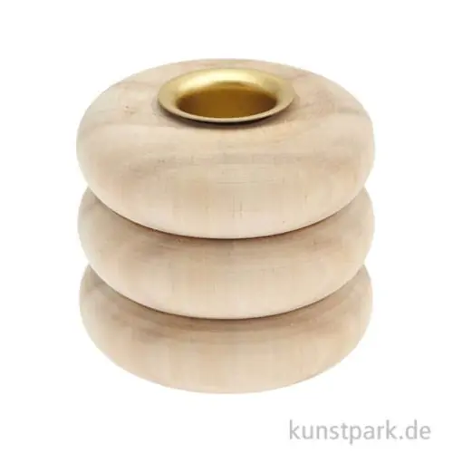 Holz Kerzenhalter - Ringe, 7 x 7 x 6 cm Neue Ware