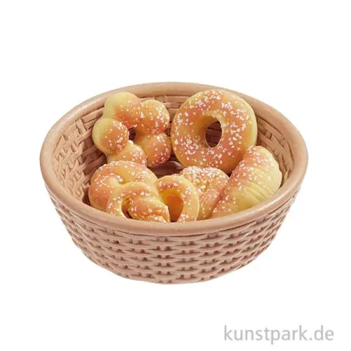 Nur Heute Miniatur Gebäck-Korb, 7-teilig, 4,5 x 1,5 cm