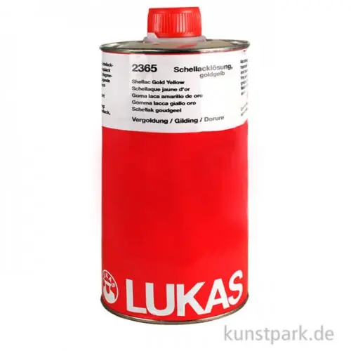 Gratis Versand Lukas Schellacklösung goldgelb, klassisches Naturharz, 1 Liter