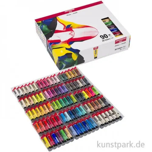 Talens AMSTERDAM Acrylfarben Set mit 90 x 20 ml Neuheit