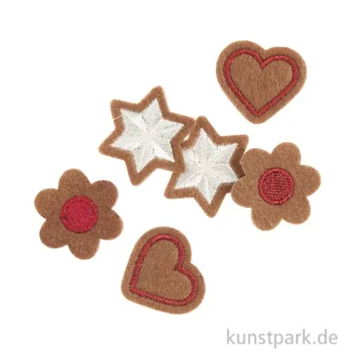 Filzstreuteile Weihnachtsgebäck, 6 Stück Angebot