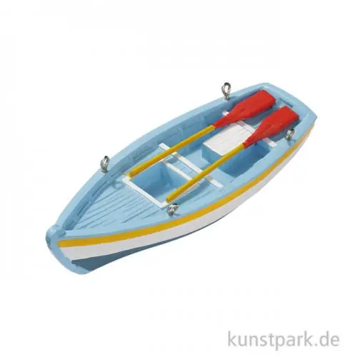 Mini Ruderboot- Blau, 10x3,5x1,8 cm Geprüft
