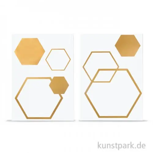 Bügel-Transferfolie Wabe - Gold, 2 Bogen Direktkauf