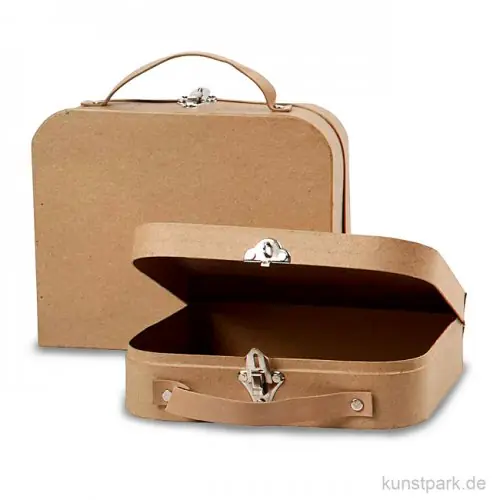 Pappschachtel - Koffer, handgearbeitet, 2 Stück sortiert Zertifiziert