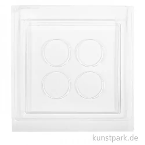 Bestseller Gießform - Dekoplatte mit 4 Aussparungen, 25 x 25 x 2 cm