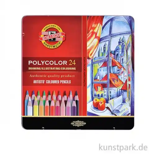 Sichere Zahlung Koh-I-Noor POLYCOLOR, 24 Künstlerfarbstifte im Metalletui