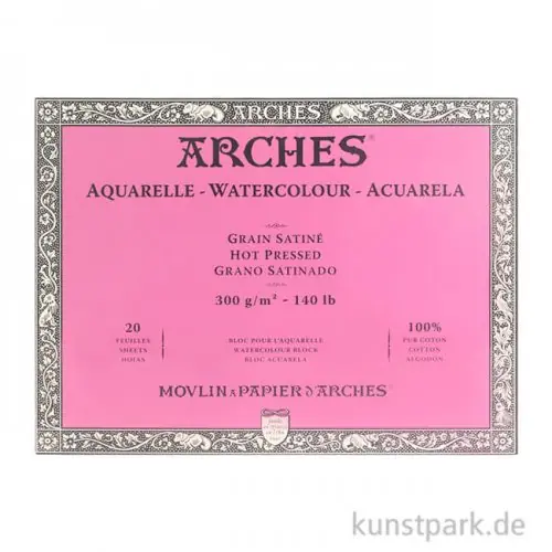 Nur Für Kurze Zeit ARCHES Aquarellpapier satiniert, 20 Blatt, 300g