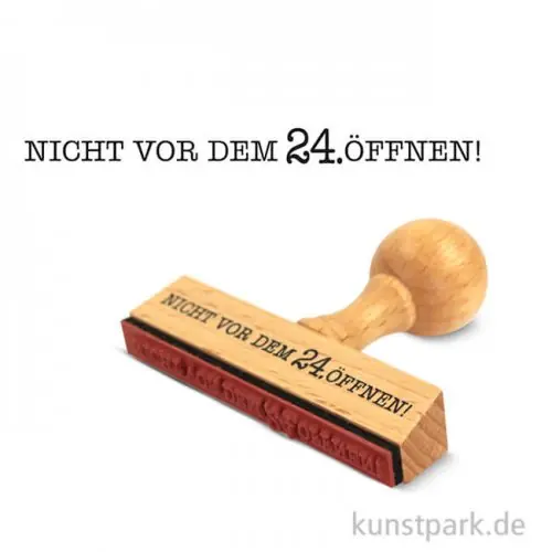 Butterer Statement-Stempel - Nicht vor dem 24. Öffnen, 1x8 cm Nur Für Kurze Zeit