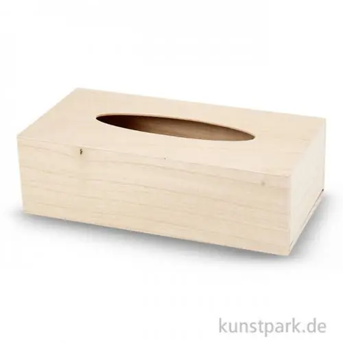 Kosmetiktuch-Box aus Holz, 27x14x8 cm Geprüft