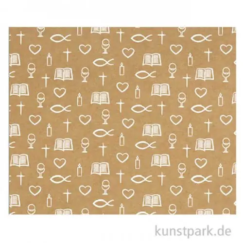 Designkarton Young Spirit - Christliche Symbole, DIN A4, 5 Blatt Hochwertig