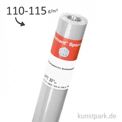 Hahnemühle DIAMANT Transparentpapier, 110/115g, 20m Rolle Aktuell