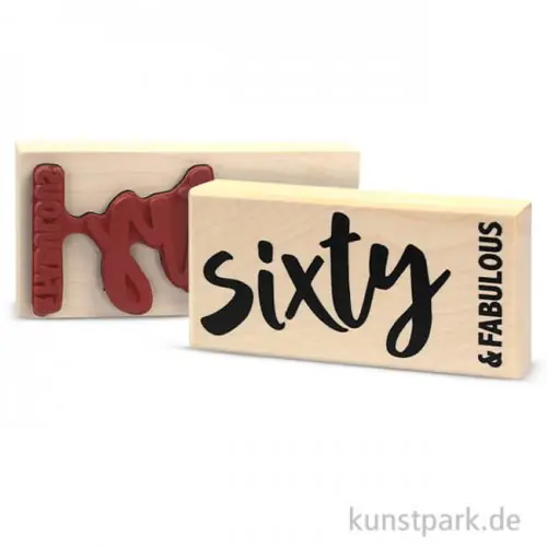 Butterer Stempel - Sixty & Fabulous, 10x5 cm Günstig