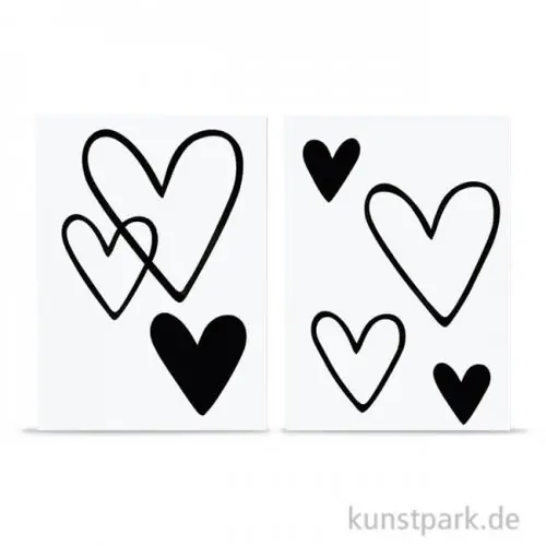 Bügel-Transferfolie Herz - Schwarz, 2 Bogen Kracherpreis