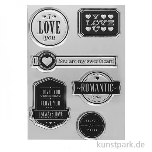 Top-Qualität CraftEmotions Clear Stamps - Love, DIN A6