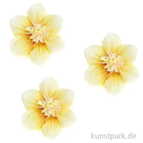 Kostenloser Versand Seidenpapierblumen - Osterglocken, Gelb, 13 cm, 3 Stück