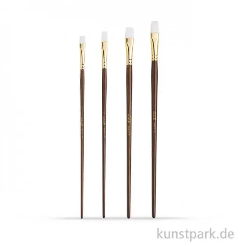 Öl- und Acrylmalpinselset A115, 4 Flachpinsel Kracherpreis