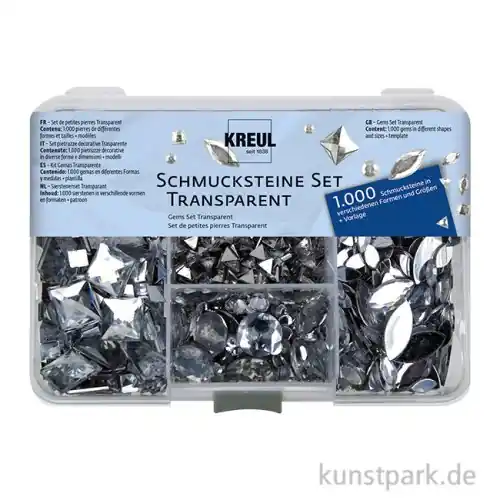 Beliebt KREUL Schmucksteine Set - 1000 Teile, Transparent