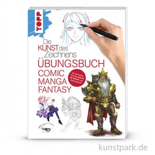 Markenware Die Kunst des Zeichnens - Comic Manga Fantasy Übungsbuch, Topp Verlag