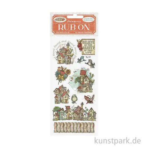 Stamperia Rub On Transferfolie - Furry Friends Houses Heißes Angebot