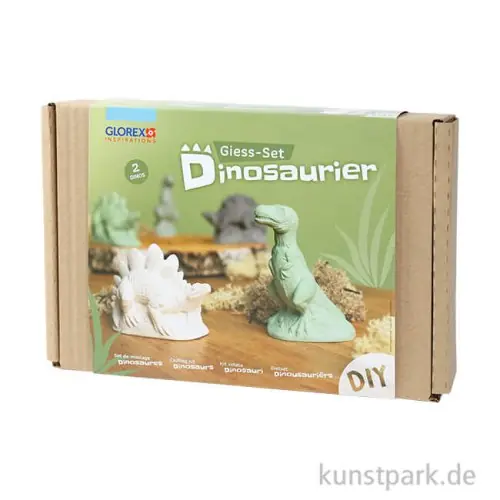 DIY Set - Dinos Gießen mit Latexformen, Gießmasse + Zubehör Markenprodukt