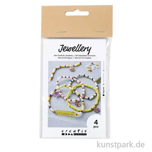 Direktkauf Mini Bastelset Schmuck, Armbänder aus Schrumpffolie, Bunt