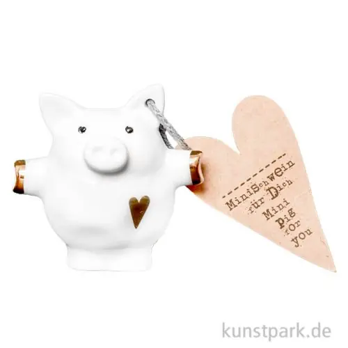 Preiswert Good old friends - Mini Schwein, Herz gold