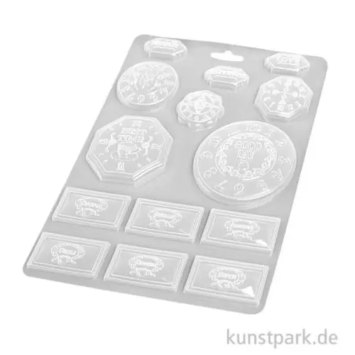 Expressversand Stamperia Soft Mould (Gießform) - Coffee and Chocolate Clocks, A4