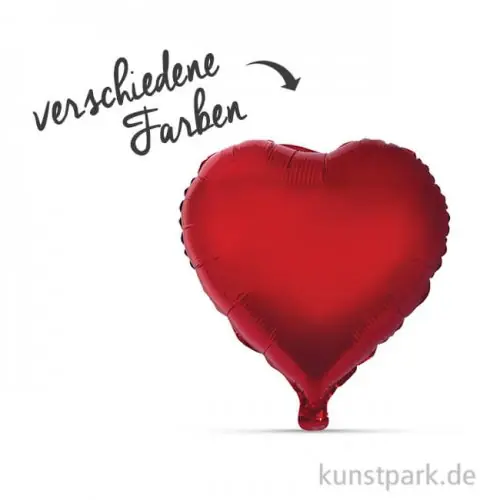 Top-Seller Folienballon Herz, 46x49 cm