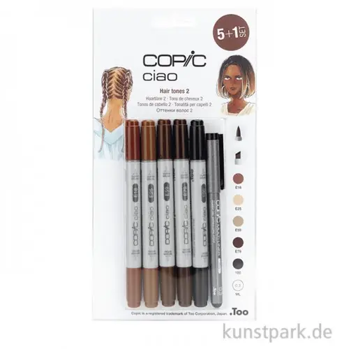 COPIC ciao Set 5+1 - Hairy Tones 2 Limited Edition