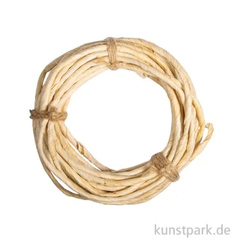 Exklusiv Maisblatt Seil zum Flechten, gedreht, Natur, 5 mm ø, 10 Meter