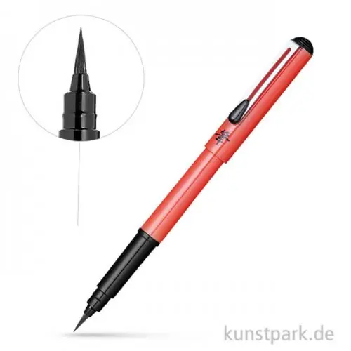 Meistverkauft Pentel Arts Pocket Brush zinnoberrot mit 4 Patronen