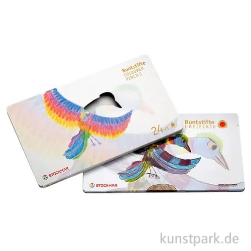 Stockmar Buntstifte dreieckig, 24 Stifte im Metalletui Wochenendangebot