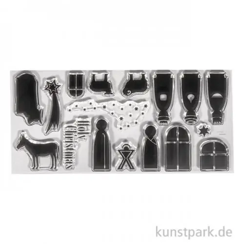 Clear Stamps - Krippe, 97 x 205 mm, 17 Motive Top-Preis