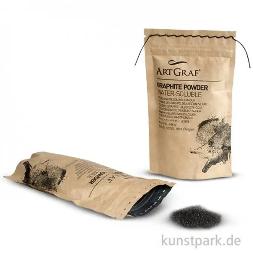 Art Graf Aquarell Graphitpulver - Schwarz, 100g Markenprodukt