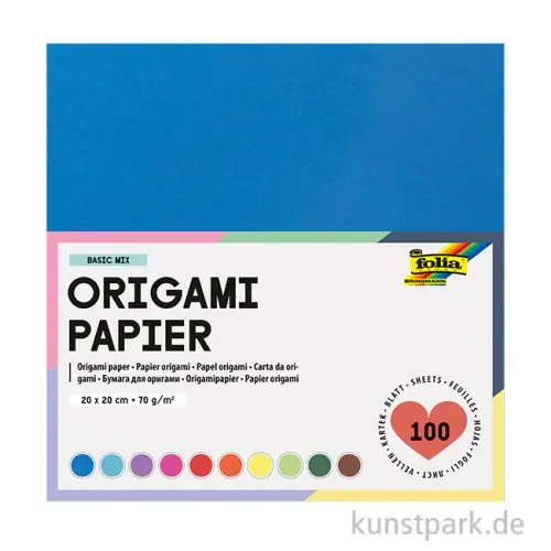 Faltblätter eckig, 100 Blatt, 70g - farbig sortiert Sale