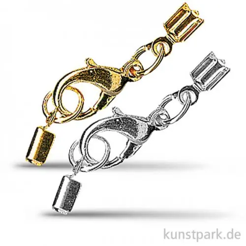 Neu Schmuckverschluss montiert für 2 mm Bänder, 1 Stück