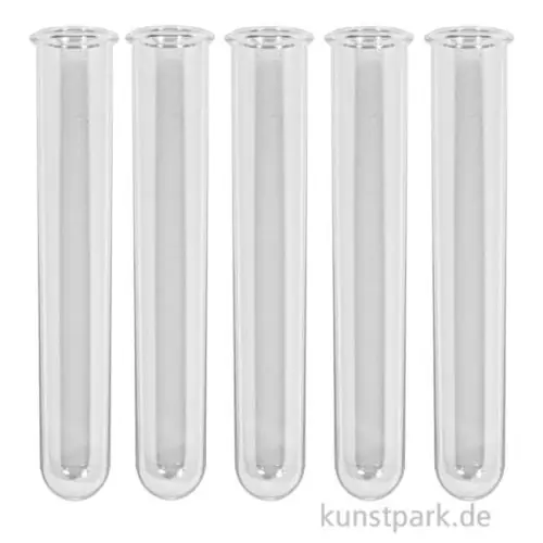 Neuheit Reagenzglas Acryl, 20 mm Durchmesser, 12 cm Länge, 5 Stück