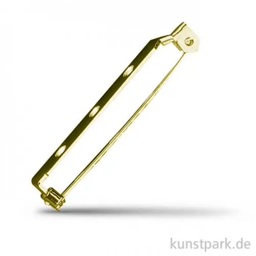 Broschennadel mit Steg und Sicherheitsverschluss - Gold Exklusiv