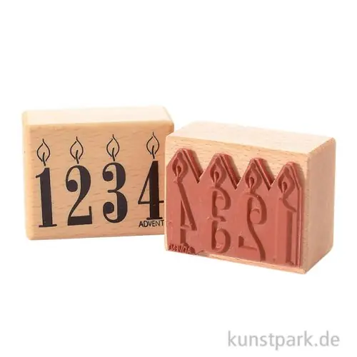 Nur Heute Stempel - 1234 Advent, 4 cm x 5 cm