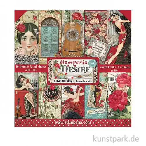 Schneller Versand Stamperia Scrappapier - Desire Carmen 30,5 x 30,5 cm