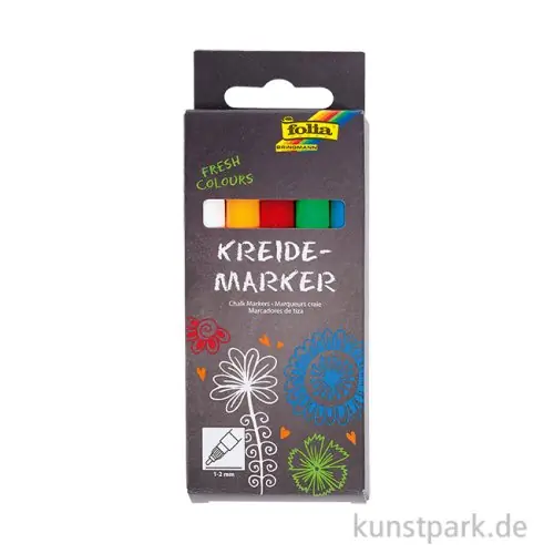Kreidemarker 5er Set - 1-2 mm Strichstärke Im Trend