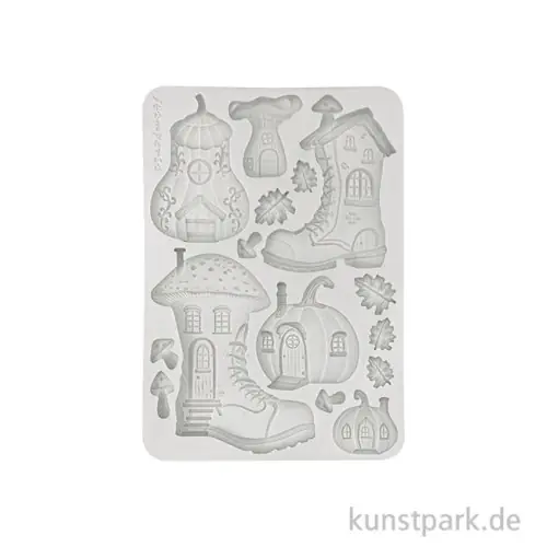 Heißes Angebot Stamperia Silikon Gießform - Whispering Woods Boots Pumpkin House, A5