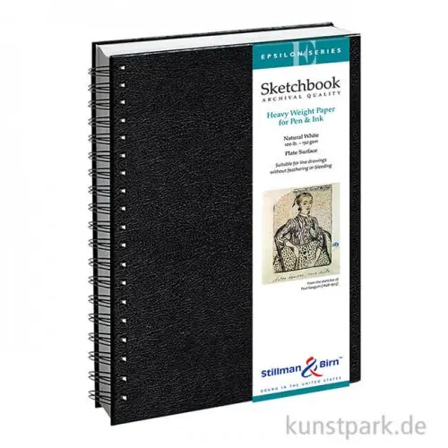 Stillman & Birn Skizzenbuch EPSILON Spiral, 50 Blatt, 150 g Direkt Vom Hersteller