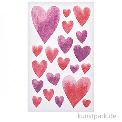 Sticker - Herzen, Aquarell Jetzt Bestellen